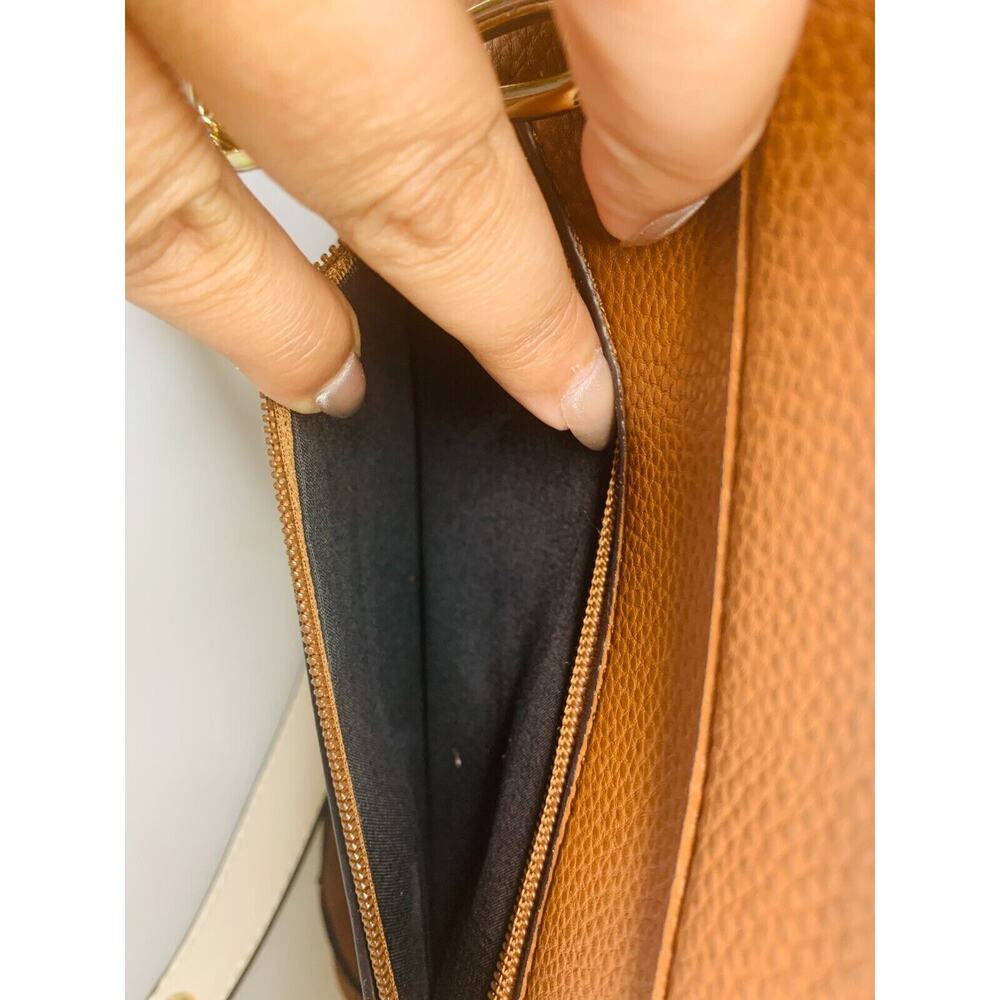 Mia K Collection Brown and Light Beige Tote Bag with Detachable Shoulder Strap - Picture 4 of 11
